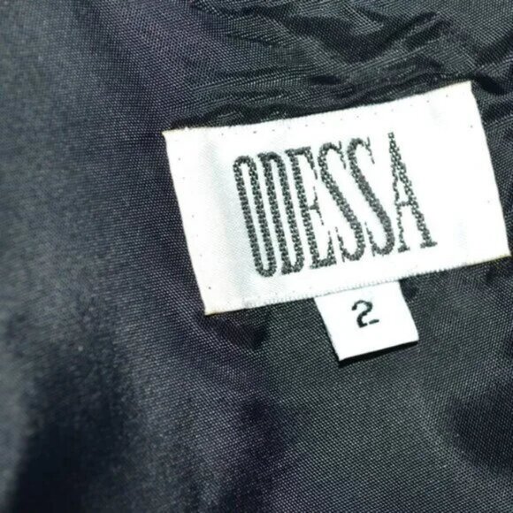 Odessa Black White Color Block Ribbon Bow Satin Shift Sheath Mini Dress XS 2 - Picture 6 of 6